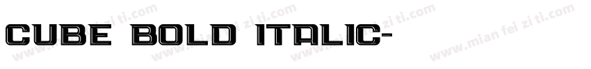 Cube Bold Italic字体转换